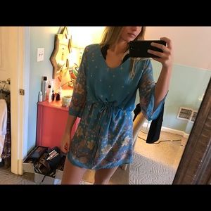 Blue floral dress